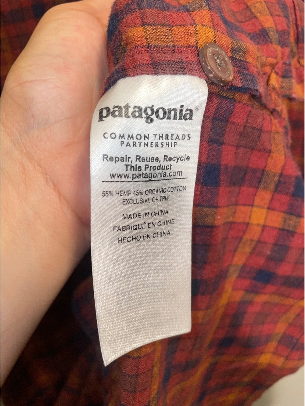 Patagonia Men's XXL Short Sleeve Button-Up Shirt Hemp/Organic Cotton Gorpcore - Picture 5 of 5